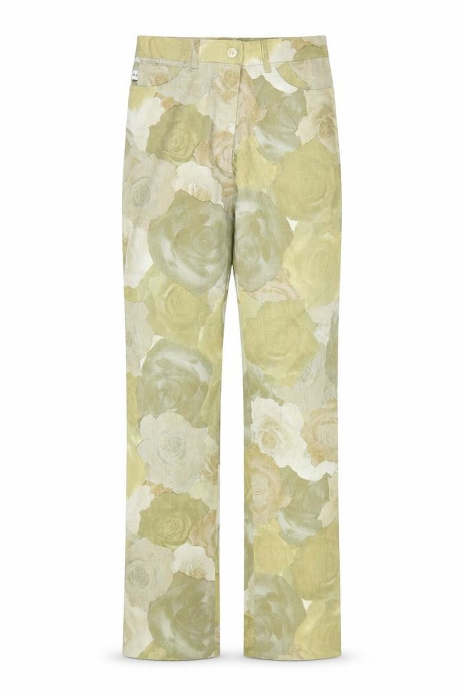 Riflessi Womens Brown Floral  Trousers  Size 12 L31 in