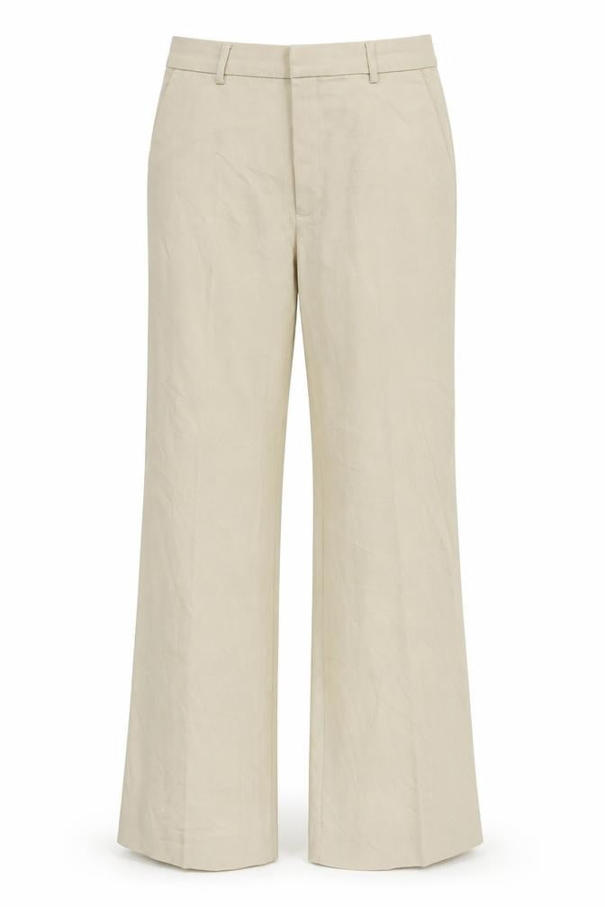 Gestuz Womens Beige  Rayon Trousers  Size 12 L30 in