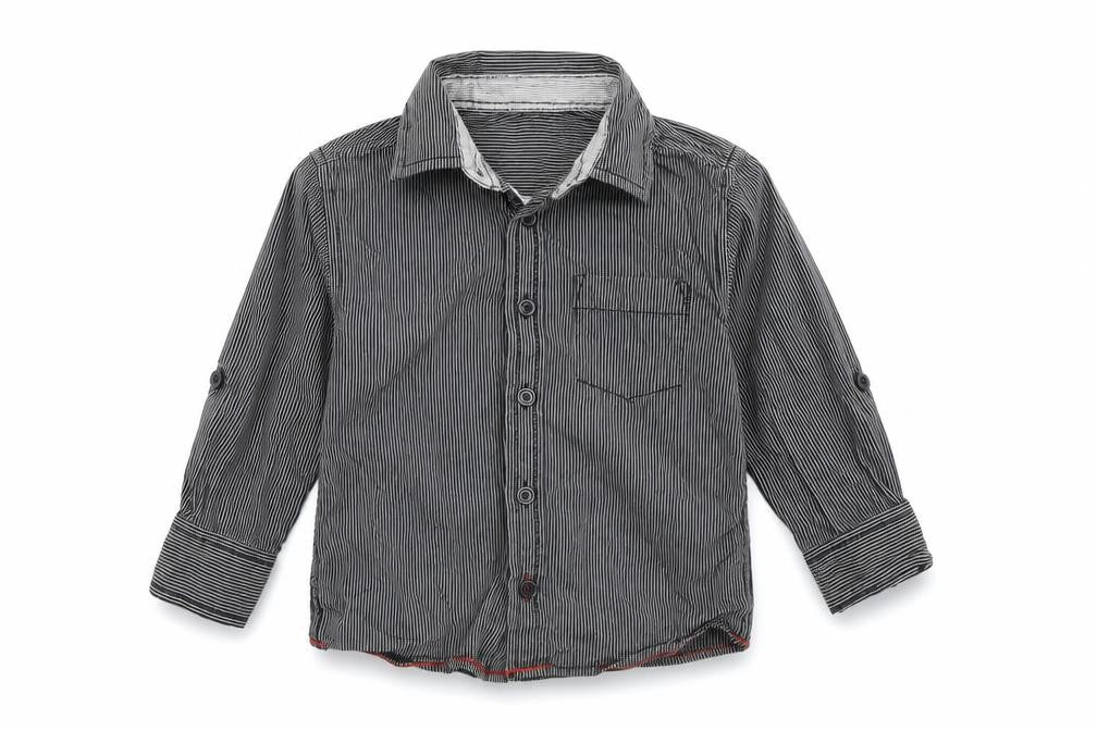 Urban Rascals Boys Grey Striped  Basic Button-Up Size 2-3 Years