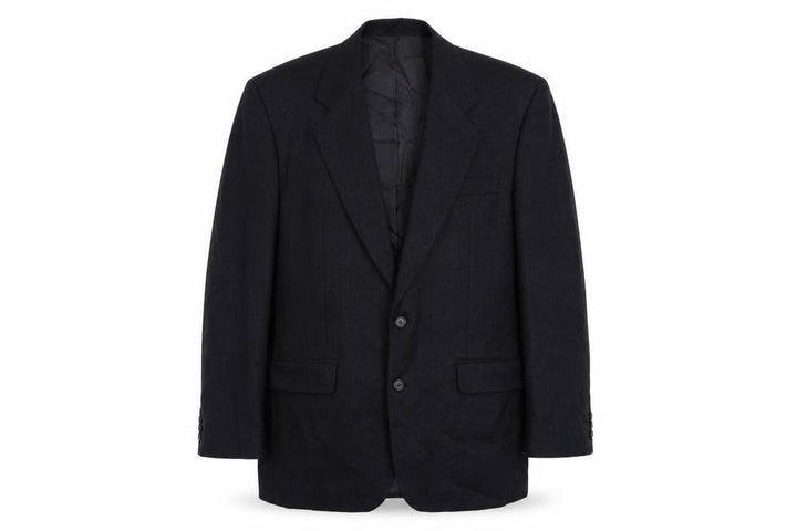 The Label Mens Black Striped Jacket Suit Jacket Size 40