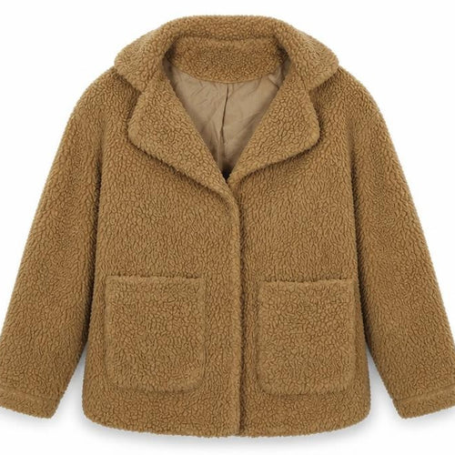 Brave Soul Womens Beige  Fleece Jacket  Size 10