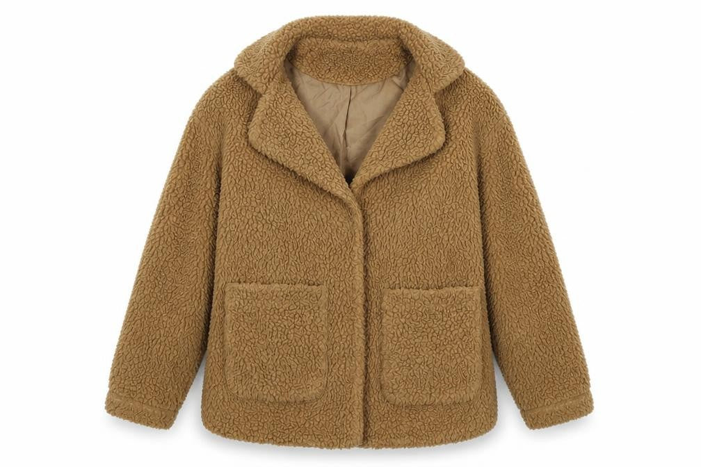 Brave Soul Womens Beige  Fleece Jacket  Size 10