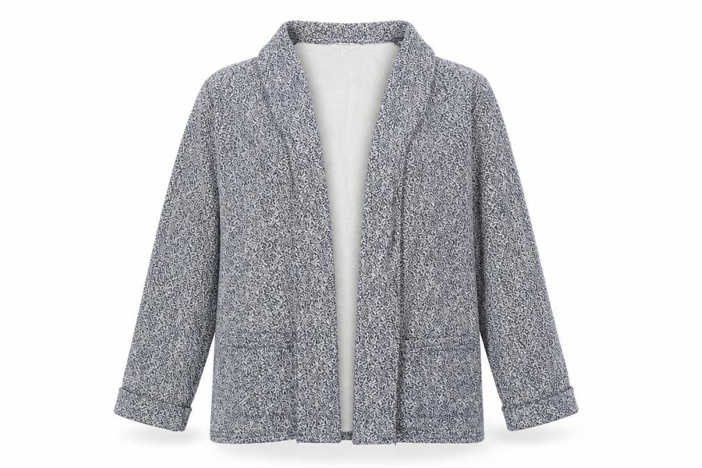 Front view of New Look women’s blue jacket blazer, size UK 10
