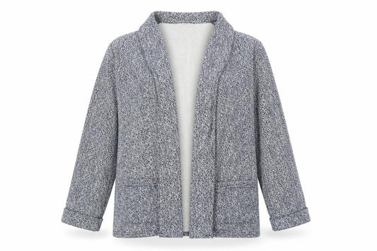 Front view of New Look women’s blue jacket blazer, size UK 10