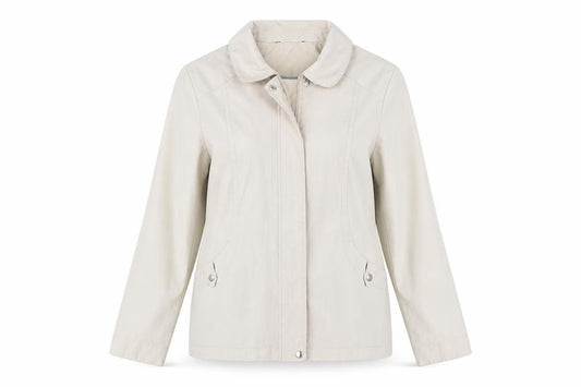 Front view of Bonmarché women’s beige jacket coat, size M