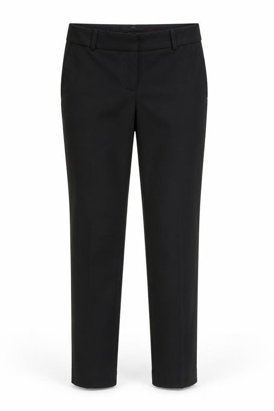 Front view of Next women’s black trousers, size UK 8, 26-inch leg