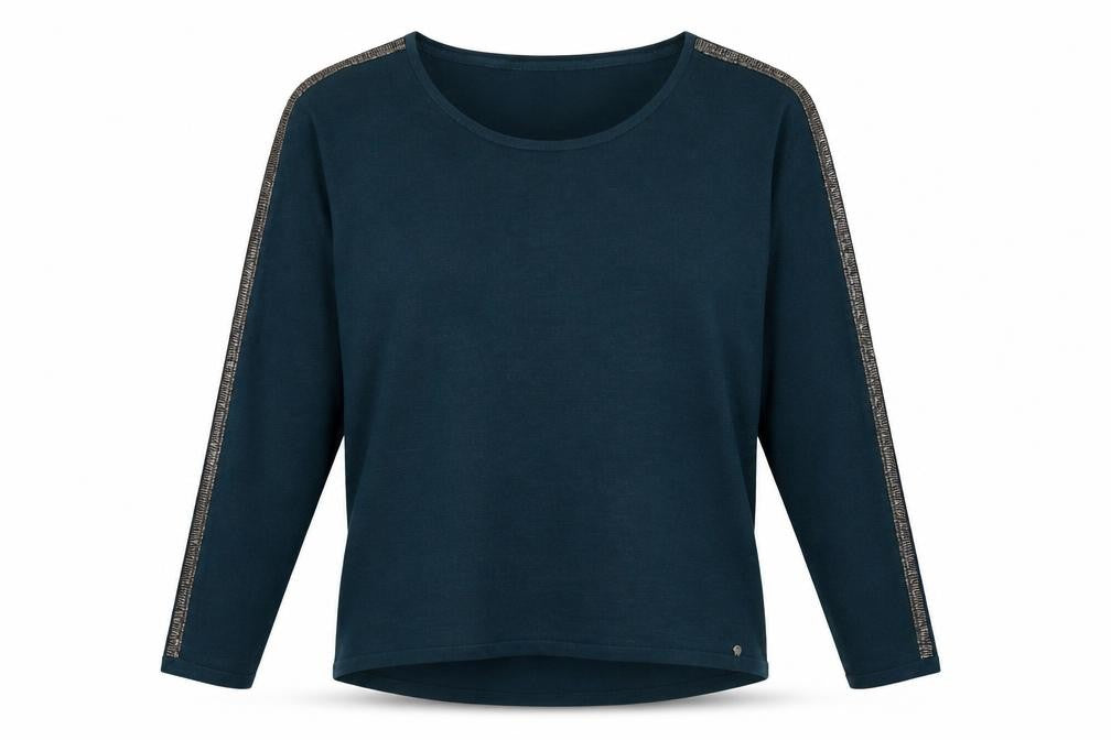 Front view of Wishbone women’s green knit jumper, size S