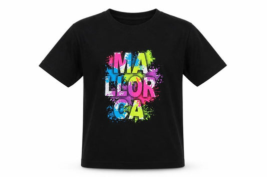 Front view of Sama boys’ black basic t-shirt, size 7-8, years