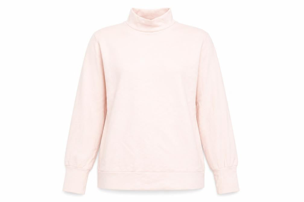 Front view of F&F women’s pink jumper, size UK 12