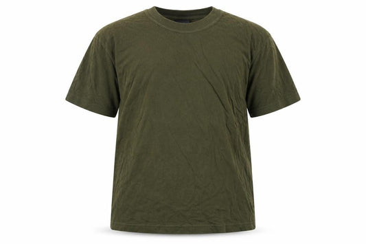 Front view of Milcom boys’ green basic t-shirt, size 9-10, years