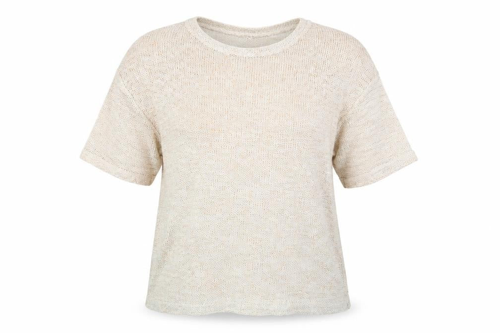 Front view of Papaya women’s beige jumper, size UK 14