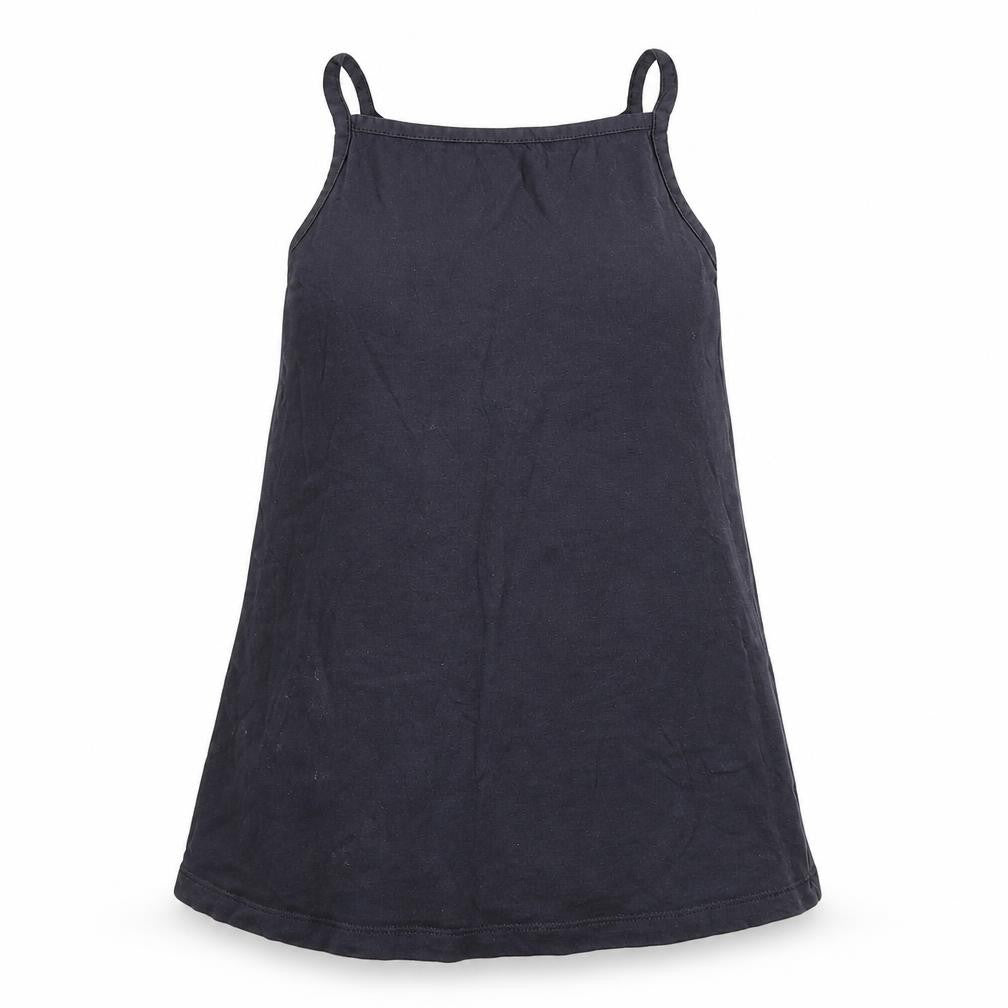 Front view of Next girls’ grey basic tank, size 3, years