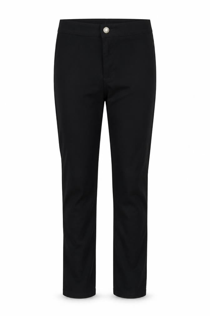 Front view of Divided women’s black cropped trousers, size UK 14, 30-inch leg
