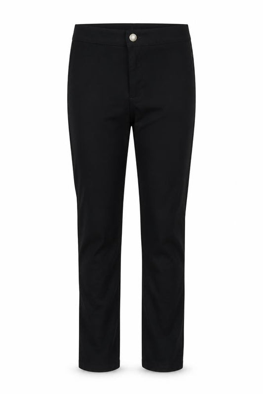 Front view of Divided women’s black cropped trousers, size UK 14, 30-inch leg