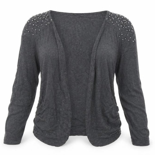Divided by H&M Womens Grey  Knit Cardigan Jumper Size 12