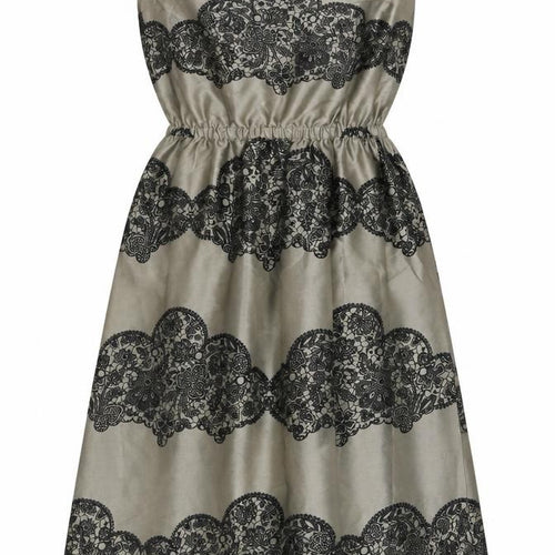 Topshop Womens Grey Fair Isle  Fit & Flare  Size 8