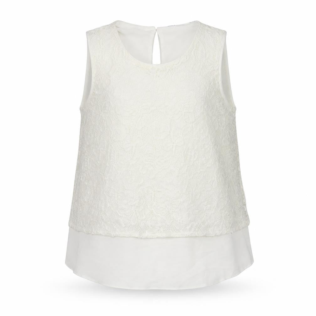 Preworn Girls White Floral  Basic T-Shirt Size 10 Years