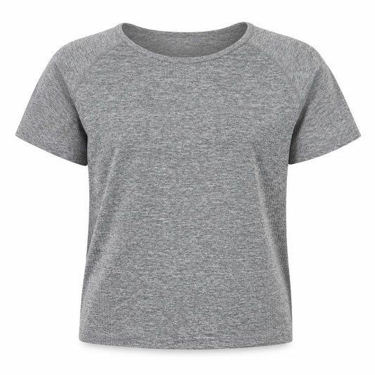 Front view of WorkOut girls’ grey basic polo, size 14, years