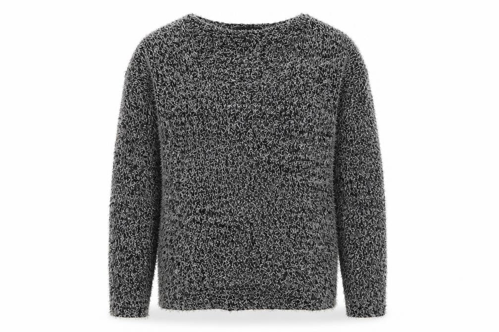 Front view of New Look women’s black knit jumper, size UK 8