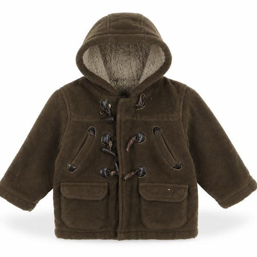 Mothercare Baby Brown  Fleece Basic Coat Coat Size 12-18 Months