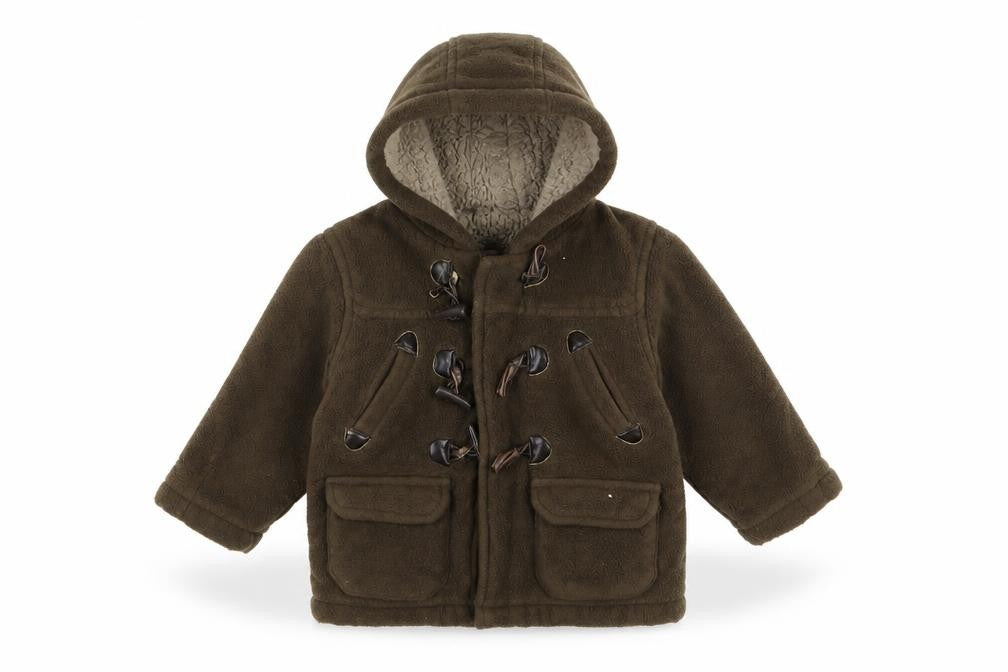 Mothercare Baby Brown  Fleece Basic Coat Coat Size 12-18 Months