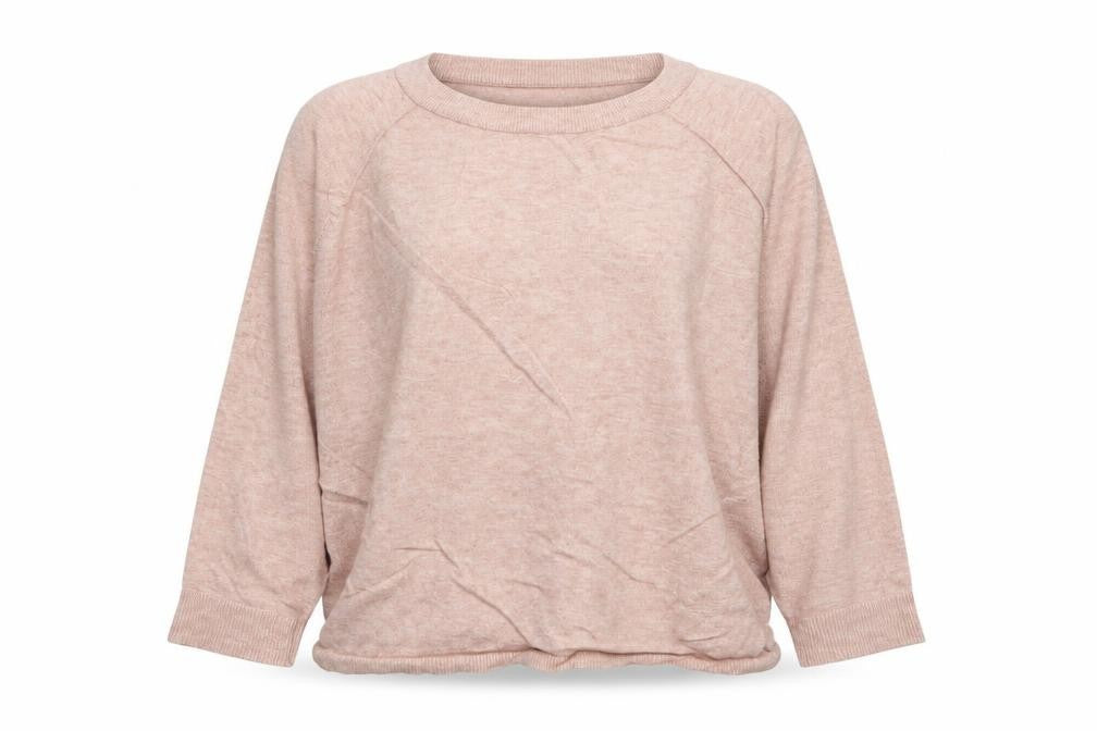 Front view of Vero Moda women’s pink knit jumper, size S