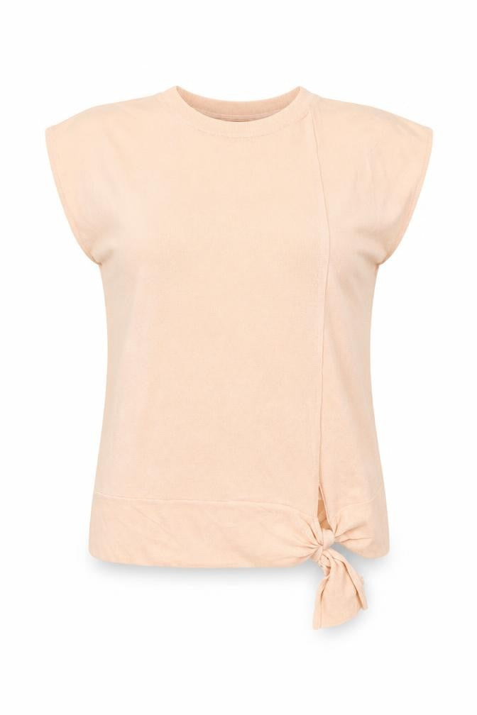 Front view of Marks & Spencer women’s pink basic blouse, size UK 12