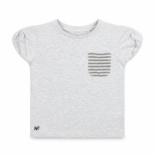 Front view of Next boys’ grey basic t-shirt, size 3, years