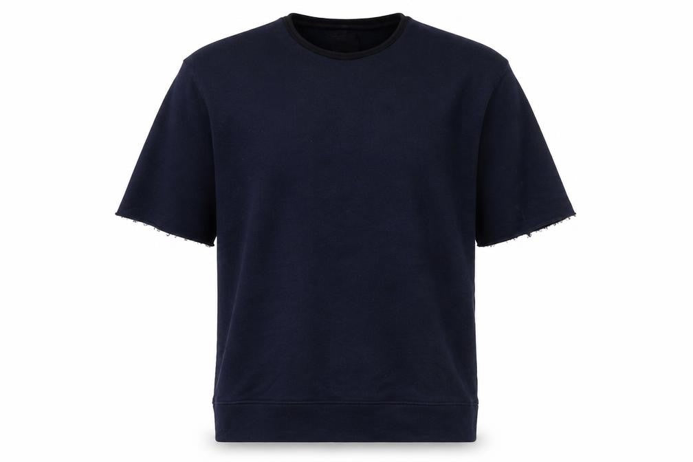 Front view of Mennace men’s blue t-shirt, size M