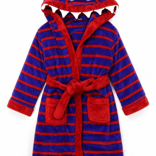 Mini Club Boys Blue Striped   Robe Size 2-3 Years  - Monster