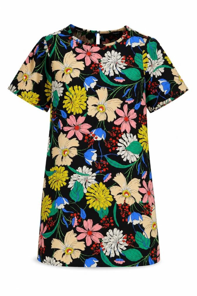 Front view of Primark women’s beige floral basic blouse, size UK 8