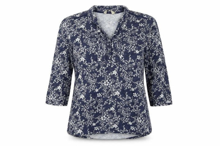 M&Co Womens Blue Floral Pullover Jumper Size 14