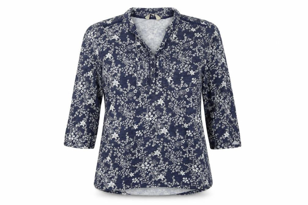 M&Co Womens Blue Floral  Pullover Jumper Size 14