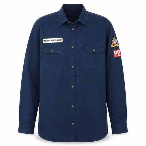 Pull&Bear Womens Blue   Basic Button-Up Size S