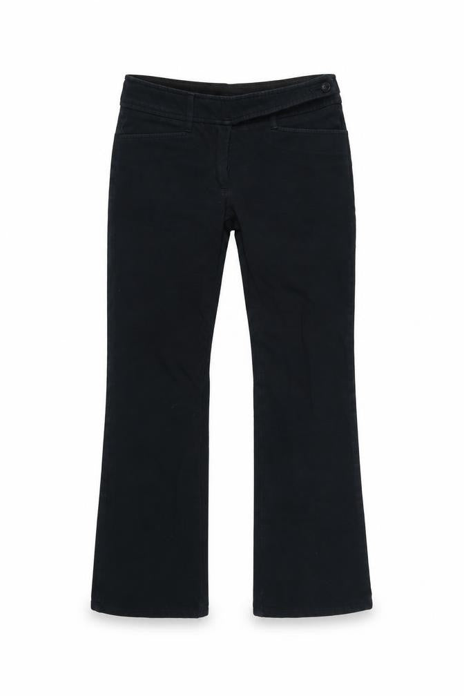 Front view of Autograph women’s black trousers, size UK 8, 29-inch leg