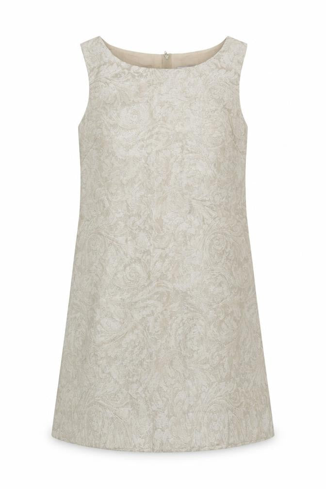Front view of Armosphere women’s beige floral shift, size UK 12