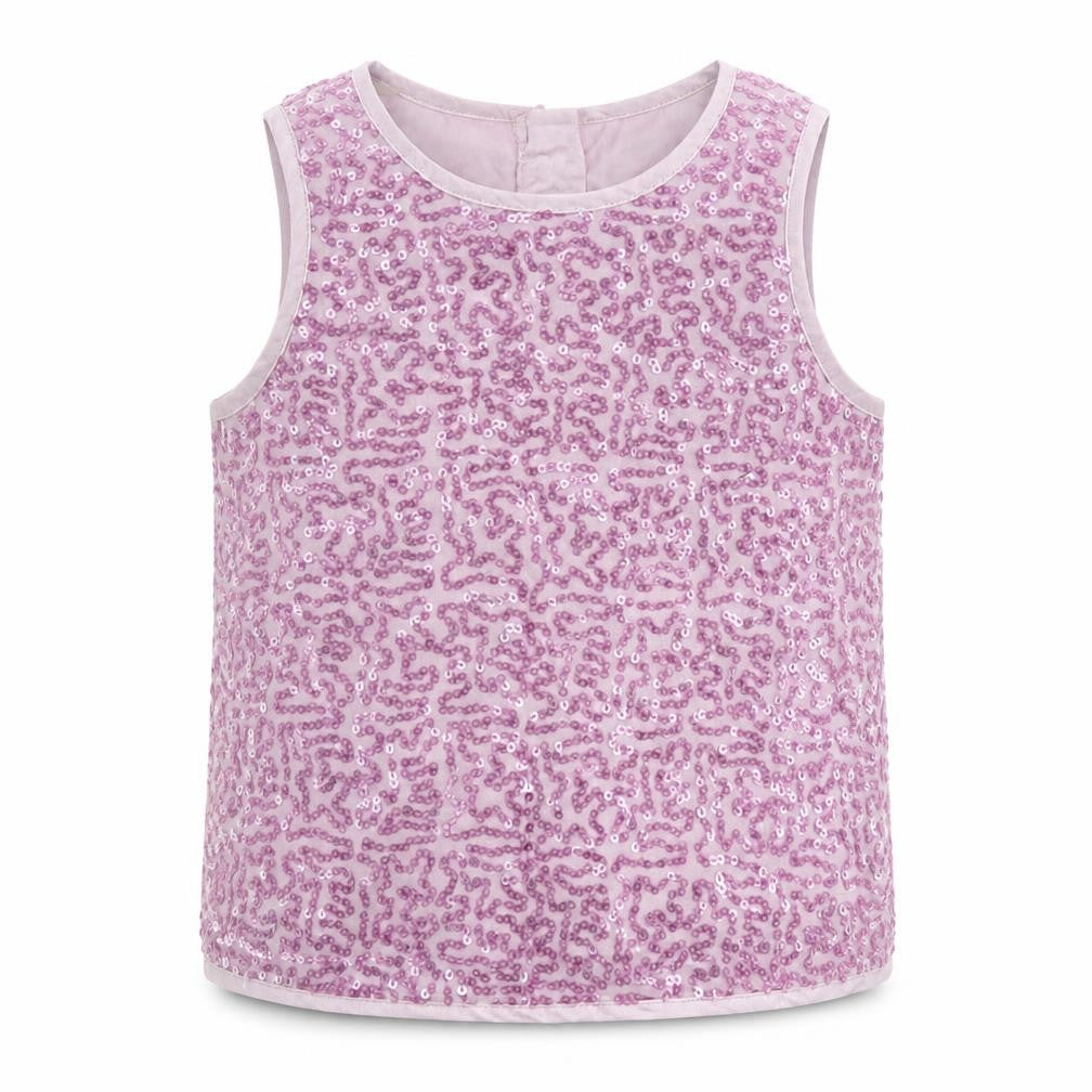 Front view of Marks & Spencer girls’ pink basic t-shirt, size 4-5, years