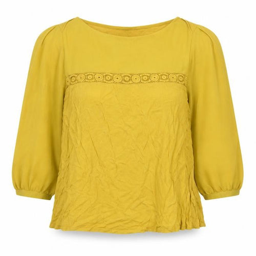Oasis Womens Yellow   Basic Blouse Size L