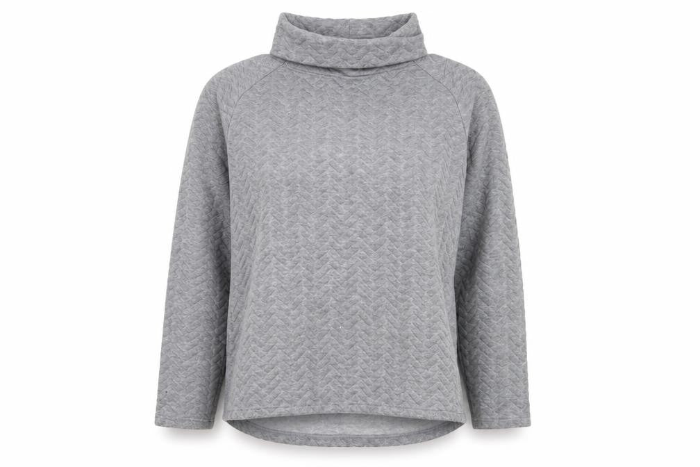 Front view of Souluxe women’s grey jumper, size XL