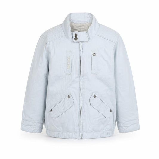 Front view of Next boys’ blue rain coat coat, size 2, years