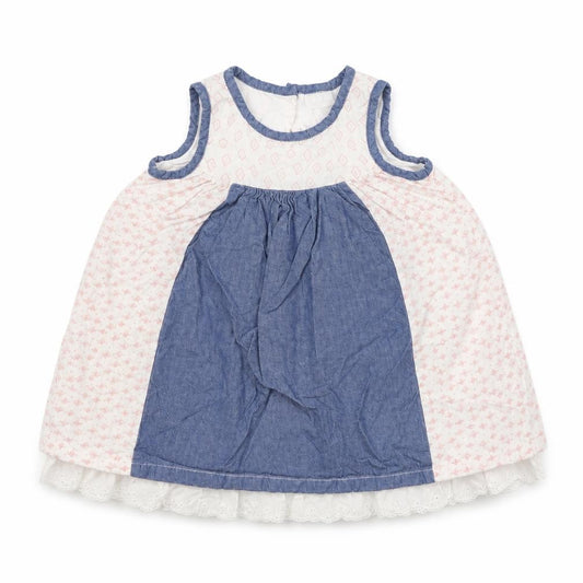 Front view of F&F girls’ blue basic tank, size 2, years