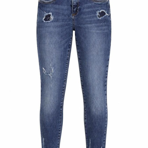 Denim & Co. Womens Blue   Skinny Jeans Size 8 L28 in