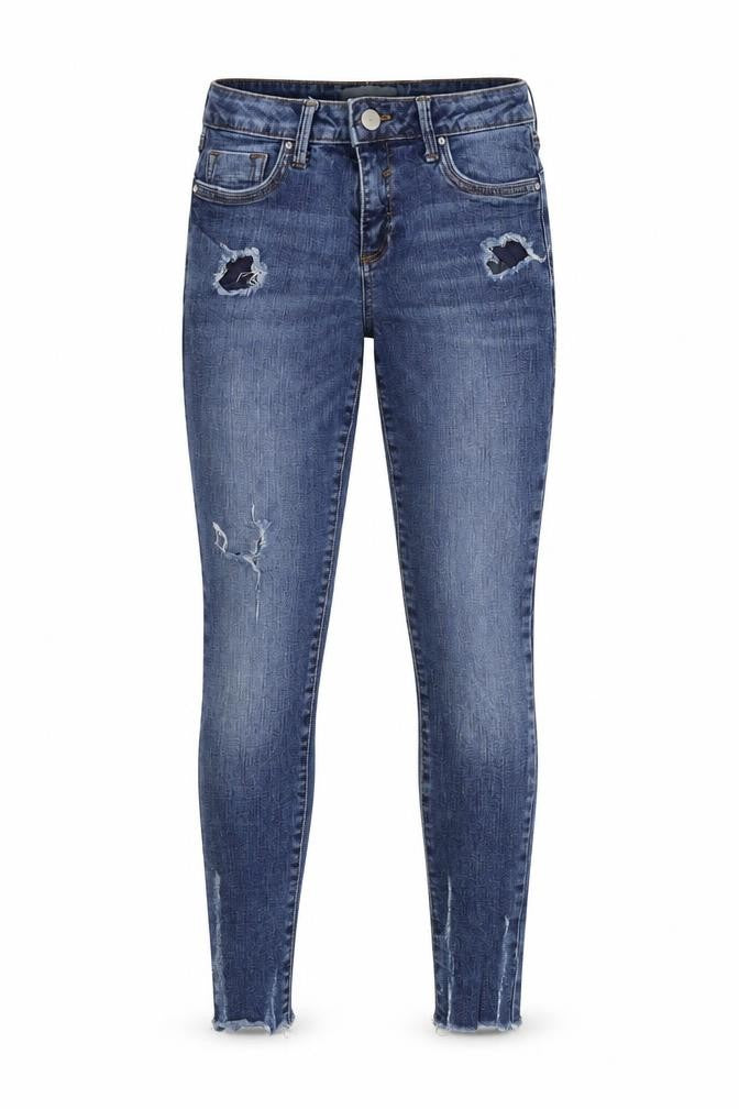 Denim & Co. Womens Blue   Skinny Jeans Size 8 L28 in