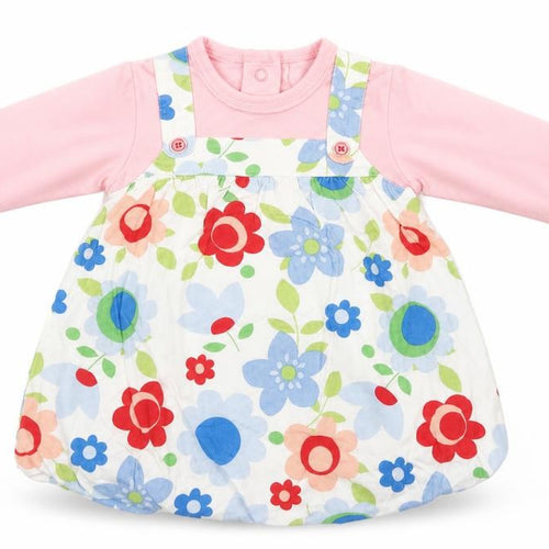 Marks and Spencer Girls White Floral  A-Line  Size 3-6 Months