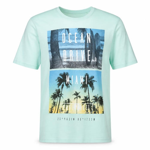 B Collection Mens Green    T-Shirt Size S  - miami