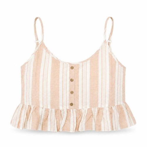 Primark Womens Pink Striped  Camisole Blouse Size 14  - cropped