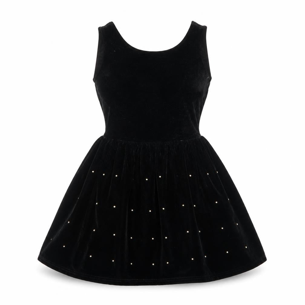 Hearts & Bows Womens Black Polka Dot  Skater Dress  Size 6