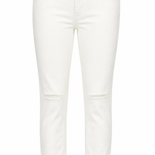 Preworn Womens White  Denim Skinny Jeans Size 27 in L28 in