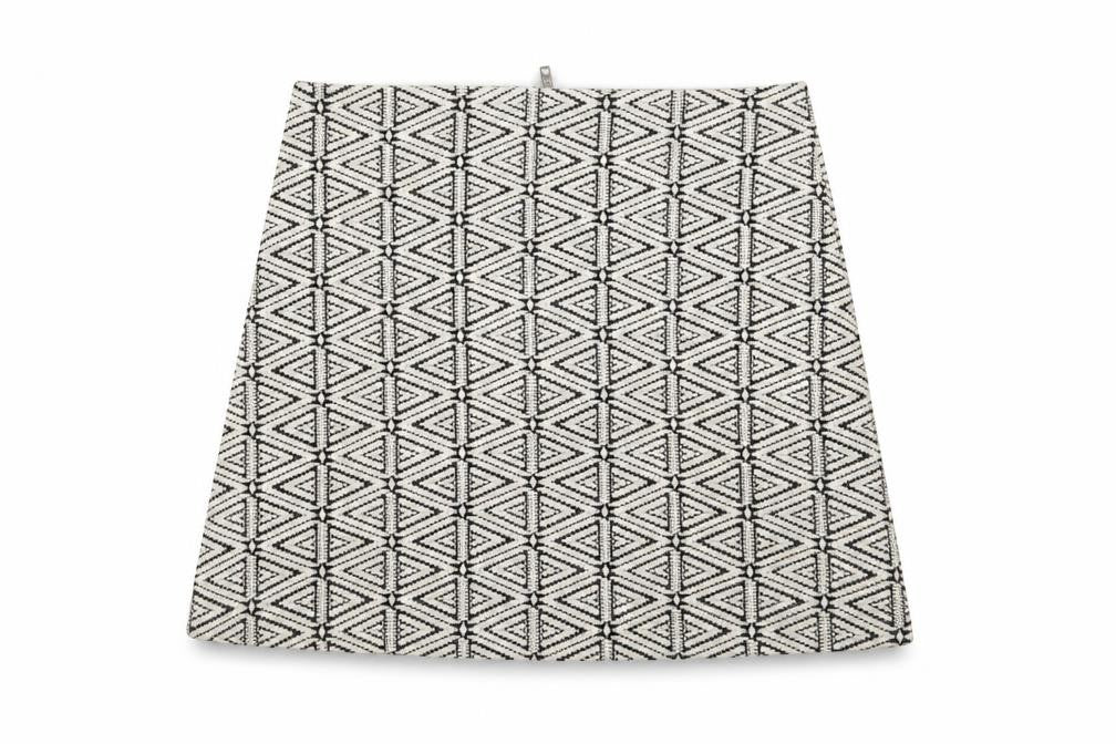 Topshop Womens White Geometric  A-Line Skirt Size 8