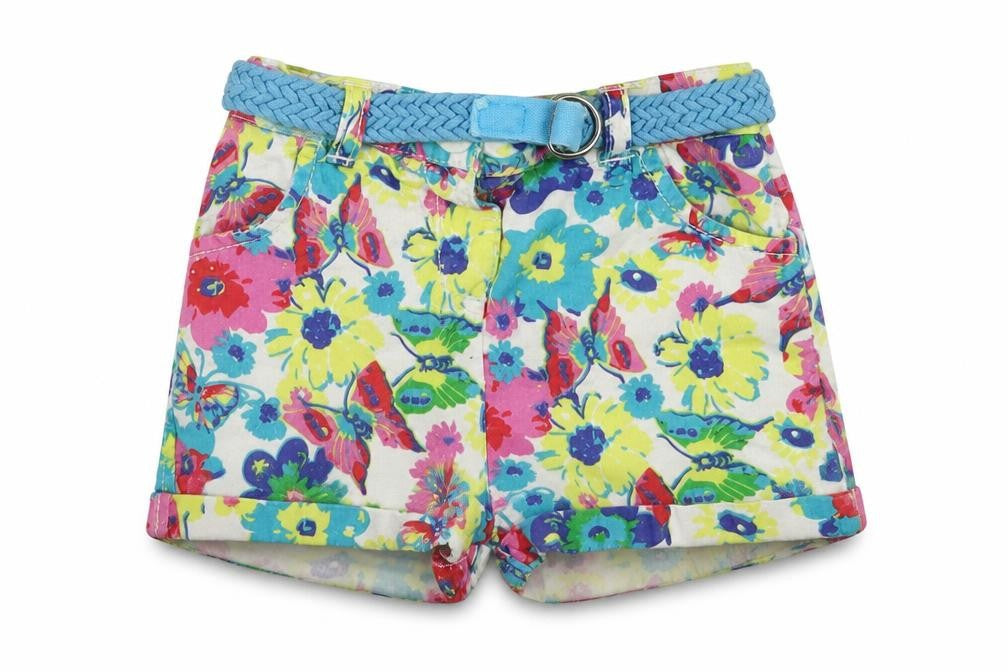 Matalan Girls Multicoloured Floral  Capri Trousers Size 12-18 Months